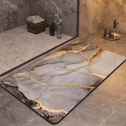 Tappeto da bagno di lusso - Marmo – Antiscivolo, assorbente e ad asciugatura rapida - Tappeti bagno e cucina
