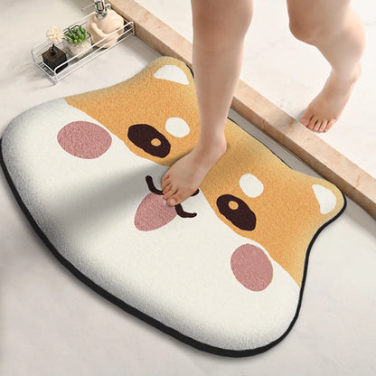 Tappeto da bagno forme particolare Cane – Antiscivolo, spesso e antimacchia - Tappeti bagno e cucina