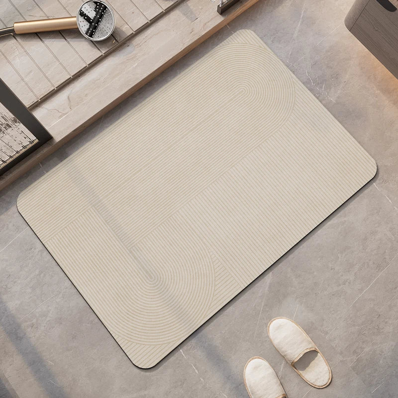 Tappeto da bagno beige di lusso – Super assorbente, antiscivolo e ad asciugatura rapida - Tappeti bagno e cucina
