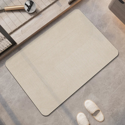 Tappeto da bagno beige di lusso – Super assorbente, antiscivolo e ad asciugatura rapida - Tappeti bagno e cucina