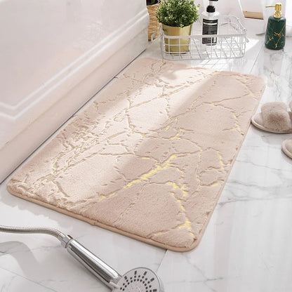 Tappeto da bagno effetto marmo in pelliccia sintetica – Morbido, decorativo e disponibile in grandi formati - Tappeti bagno e cucina
