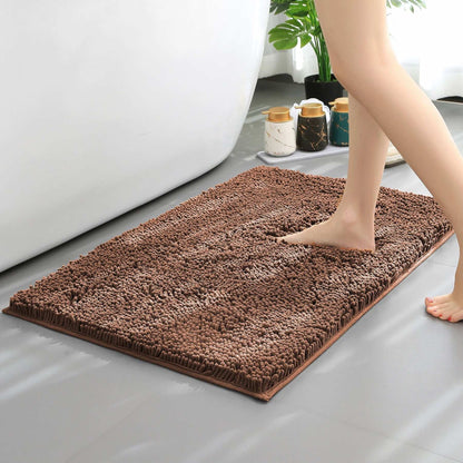 Tappeto assorbente in ciniglia lunga per bagno