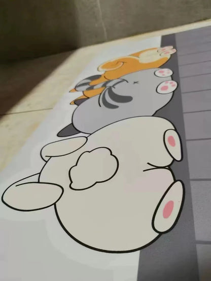 Tappeto cucina in diatomite con disegno "Macchie Tigre Grigia" – Antiscivolo, assorbente e facile da pulire - Tappeti bagno e cucina