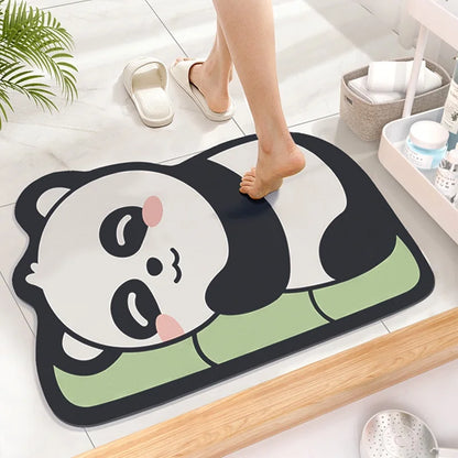 Tappeto da bagno in diatomite – Assorbente e antiscivolo - Panda - Tappeti bagno e cucina