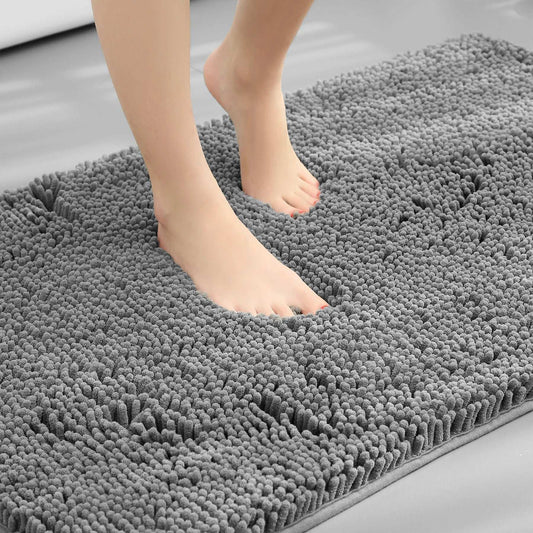 Tappeto assorbente in ciniglia lunga per bagno