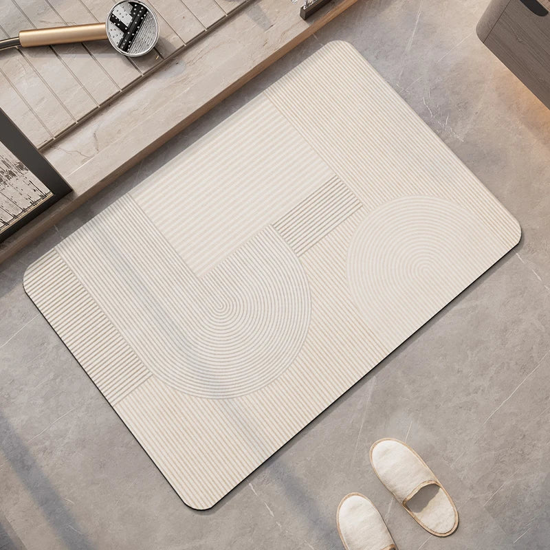 Tappeto da bagno beige di lusso – Super assorbente, antiscivolo e ad asciugatura rapida - Tappeti bagno e cucina