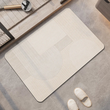 Tappeto da bagno beige di lusso – Super assorbente, antiscivolo e ad asciugatura rapida - Tappeti bagno e cucina