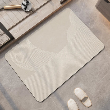 Tappeto da bagno beige di lusso – Super assorbente, antiscivolo e ad asciugatura rapida - Tappeti bagno e cucina