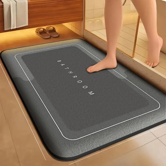 Tappeto da bagno in flanella assorbente – Antiscivolo, asciugatura rapida e antimacchia - Tappeti bagno e cucina