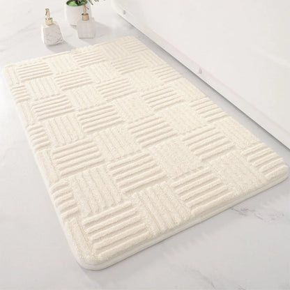 Tappeto da bagno originale a righe spesse – Assorbente, antiscivolo e antimacchia - Tappeti bagno e cucina