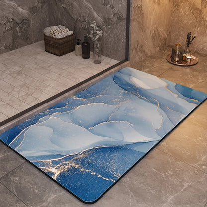 Tappeto da bagno di lusso - Marmo – Antiscivolo, assorbente e ad asciugatura rapida - Tappeti bagno e cucina