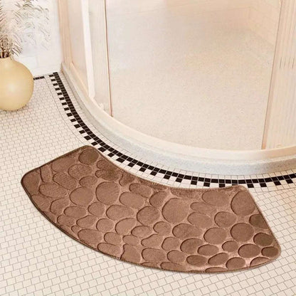 Tappeto da bagno curvo – Grande, antiscivolo e resistente allo sporco