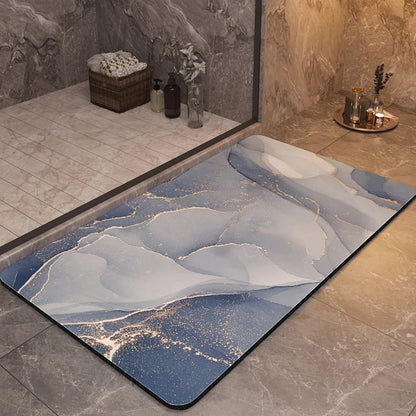 Tappeto da bagno di lusso - Marmo – Antiscivolo, assorbente e ad asciugatura rapida - Tappeti bagno e cucina