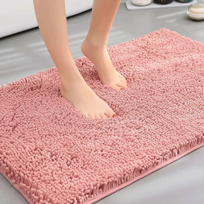 Tappeto assorbente in ciniglia lunga per bagno
