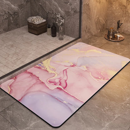 Tappeto da bagno di lusso - Marmo – Antiscivolo, assorbente e ad asciugatura rapida - Tappeti bagno e cucina