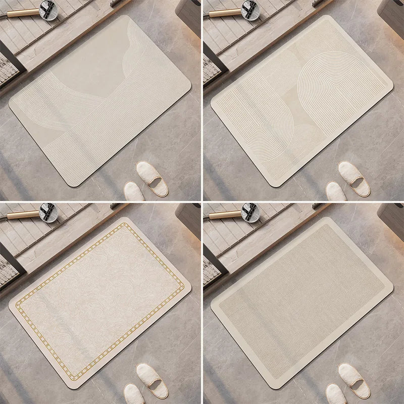 Tappeto da bagno beige di lusso – Super assorbente, antiscivolo e ad asciugatura rapida - Tappeti bagno e cucina